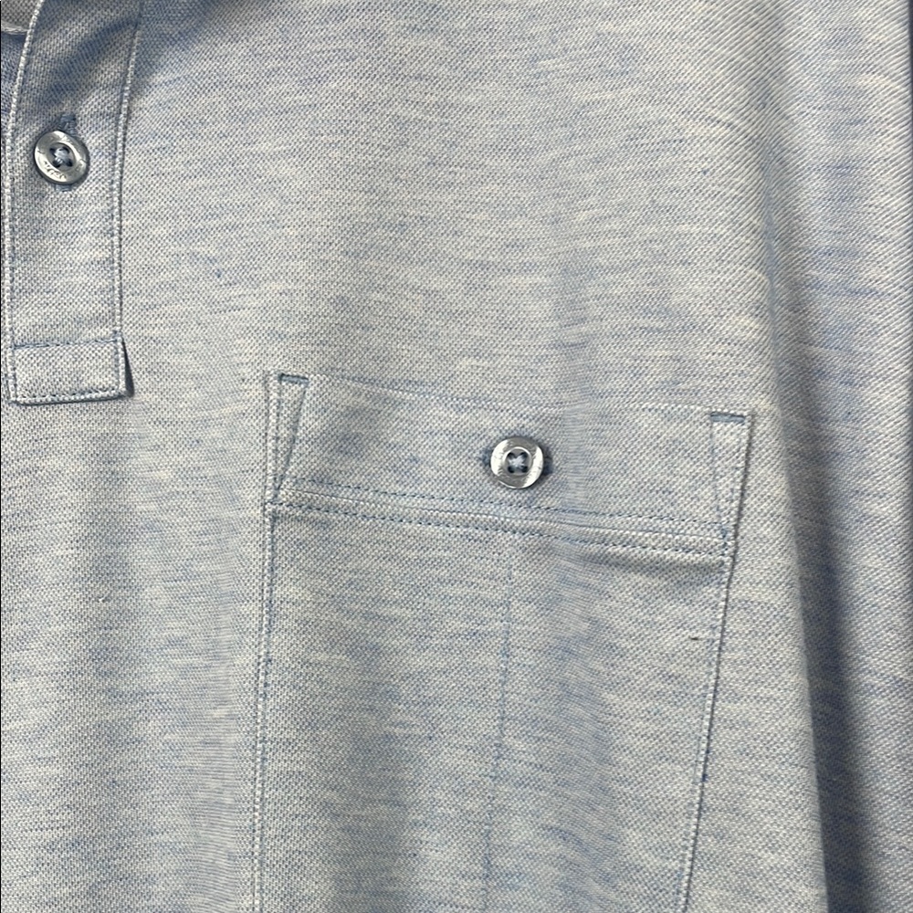 Travis Mathew Short Sleeve 1/4 Button Golf 1  Pocket Men's XL Blue Polo Shirt - Picture 4 of 9